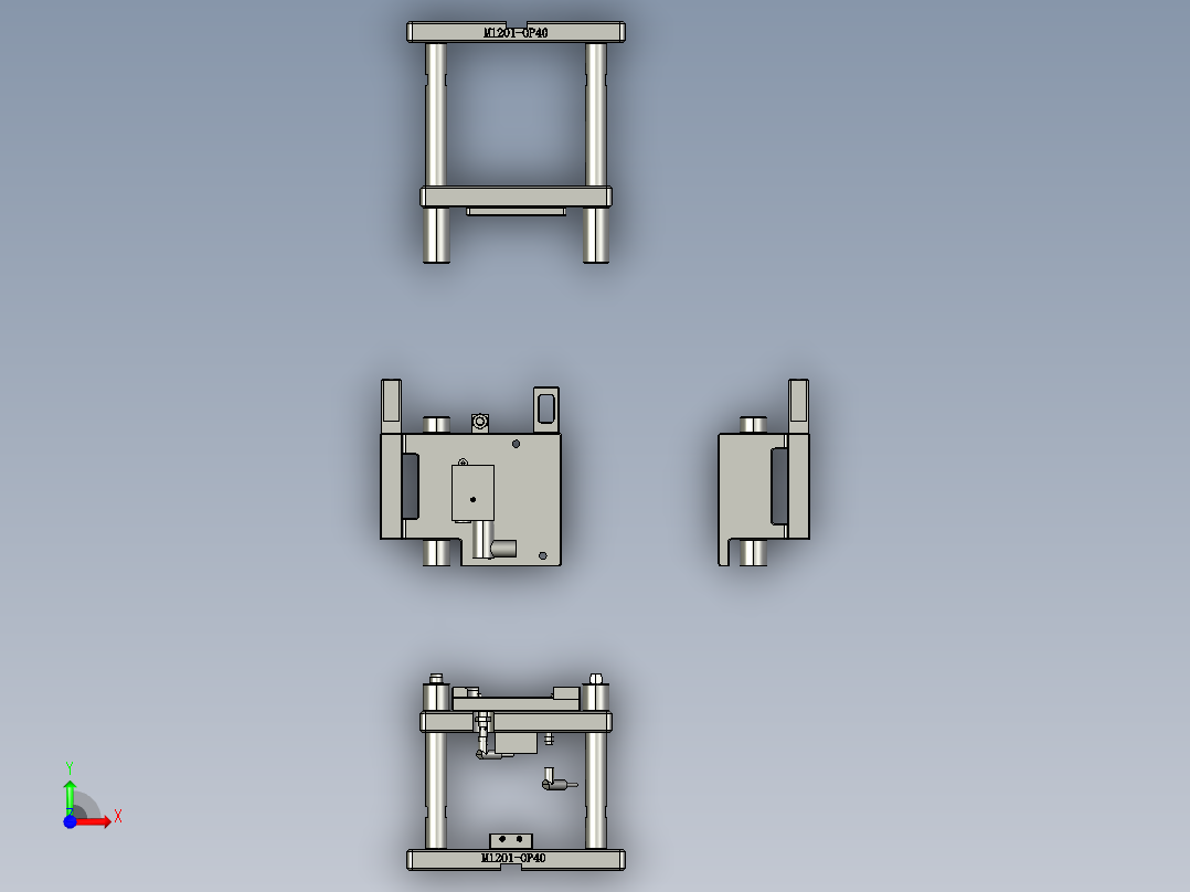 EGR冷却器管板压装工装前视图