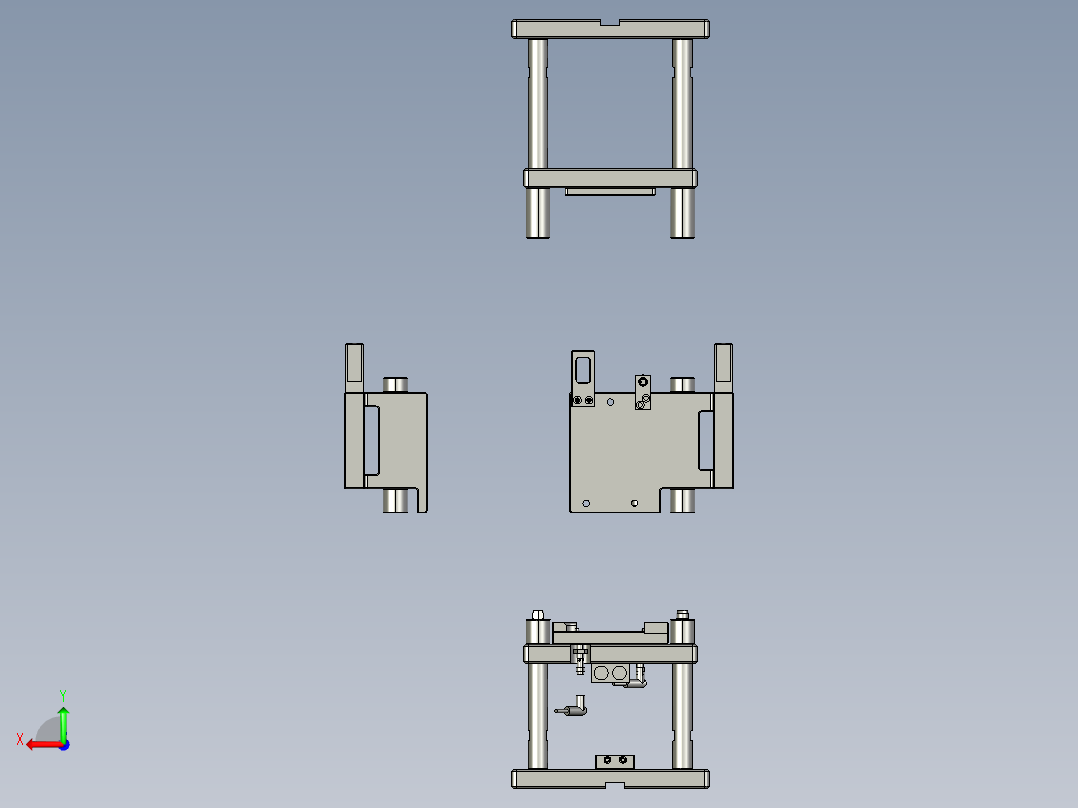 EGR冷却器管板压装工装后视图