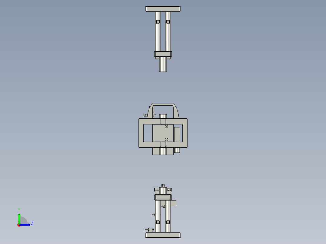 EGR冷却器管板压装工装左视图