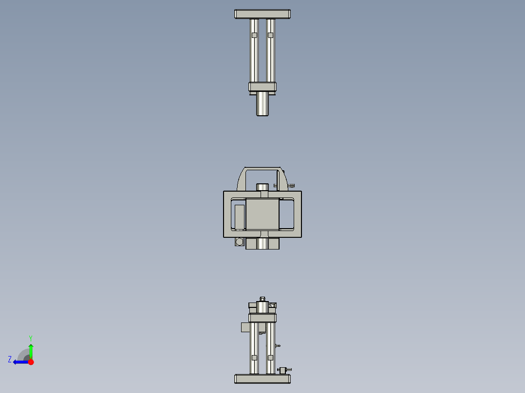 EGR冷却器管板压装工装右视图