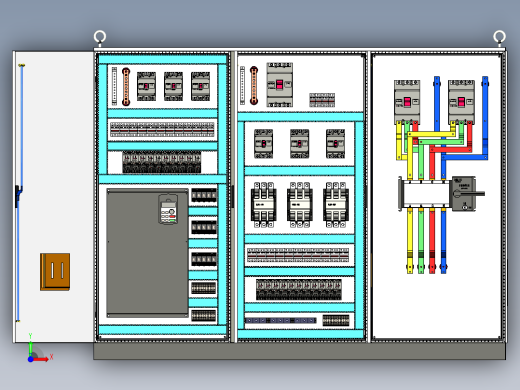 三柜组装变频器接触器控制柜 56411前视缩略图