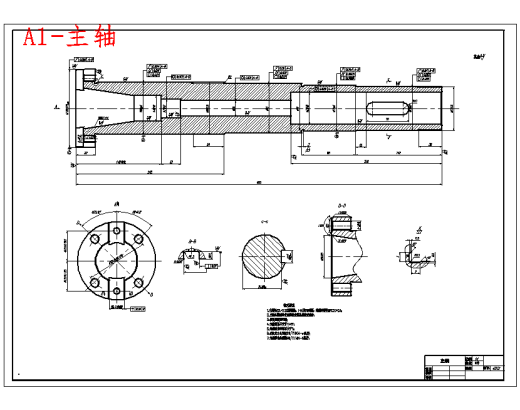 某型立式数控铣床Z向伺服轴机械传动部件设计4张CAD图缩略图