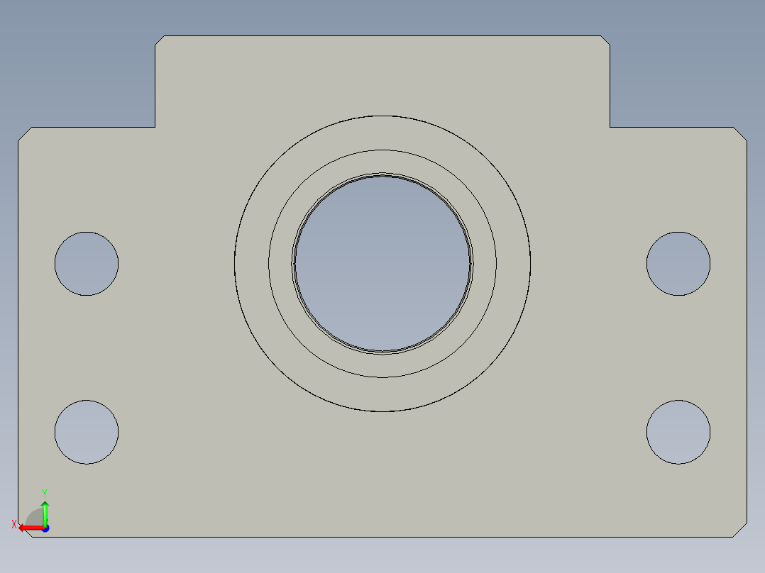 滚珠丝杆支撑座BK40后视图