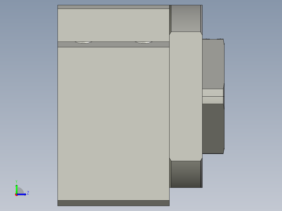 滚珠丝杆支撑座BK40左视图