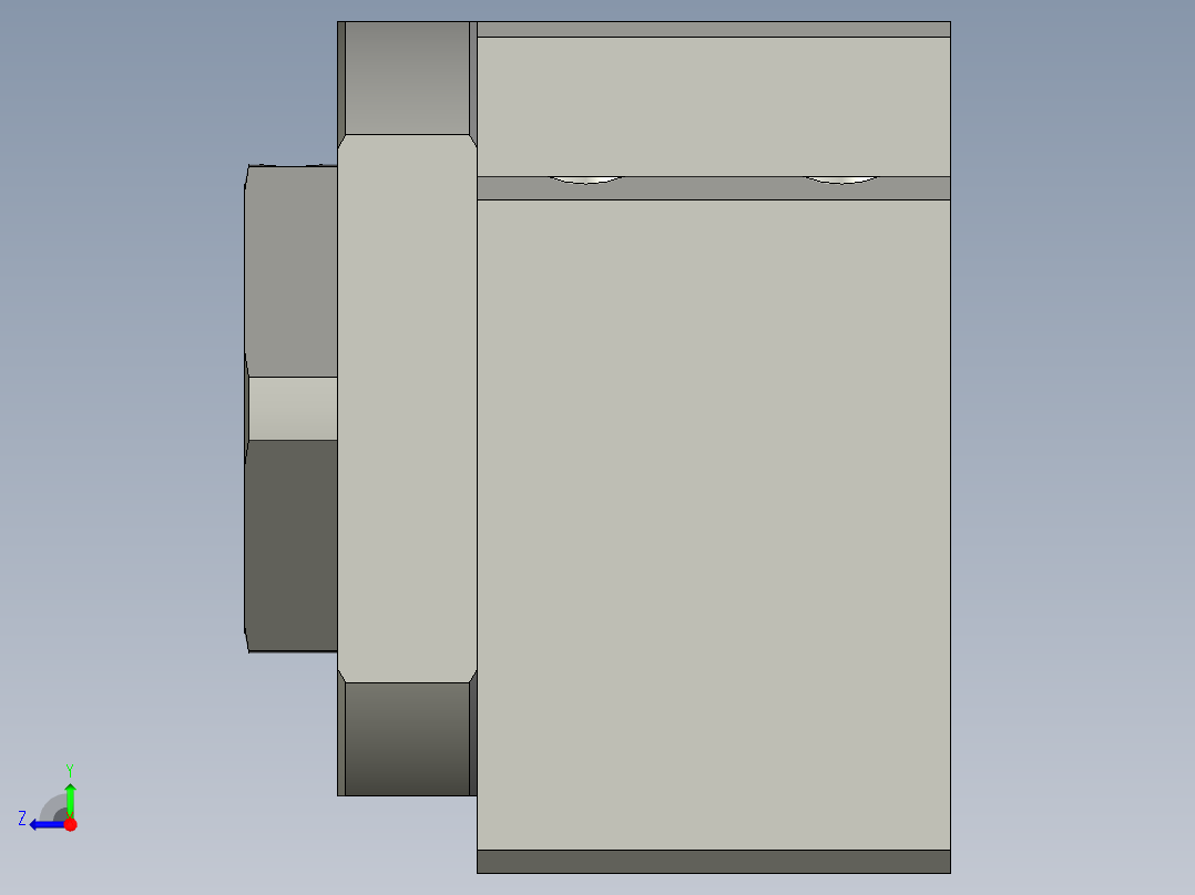 滚珠丝杆支撑座BK40右视图