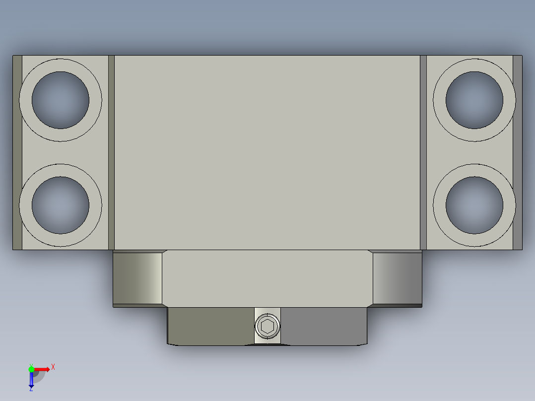 滚珠丝杆支撑座BK40俯视图