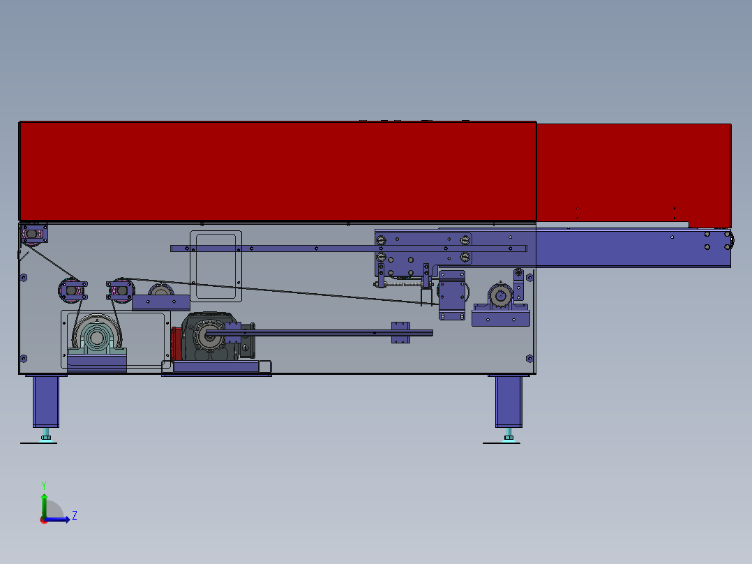 二节伸缩机（链条链轮版）sw21左视图