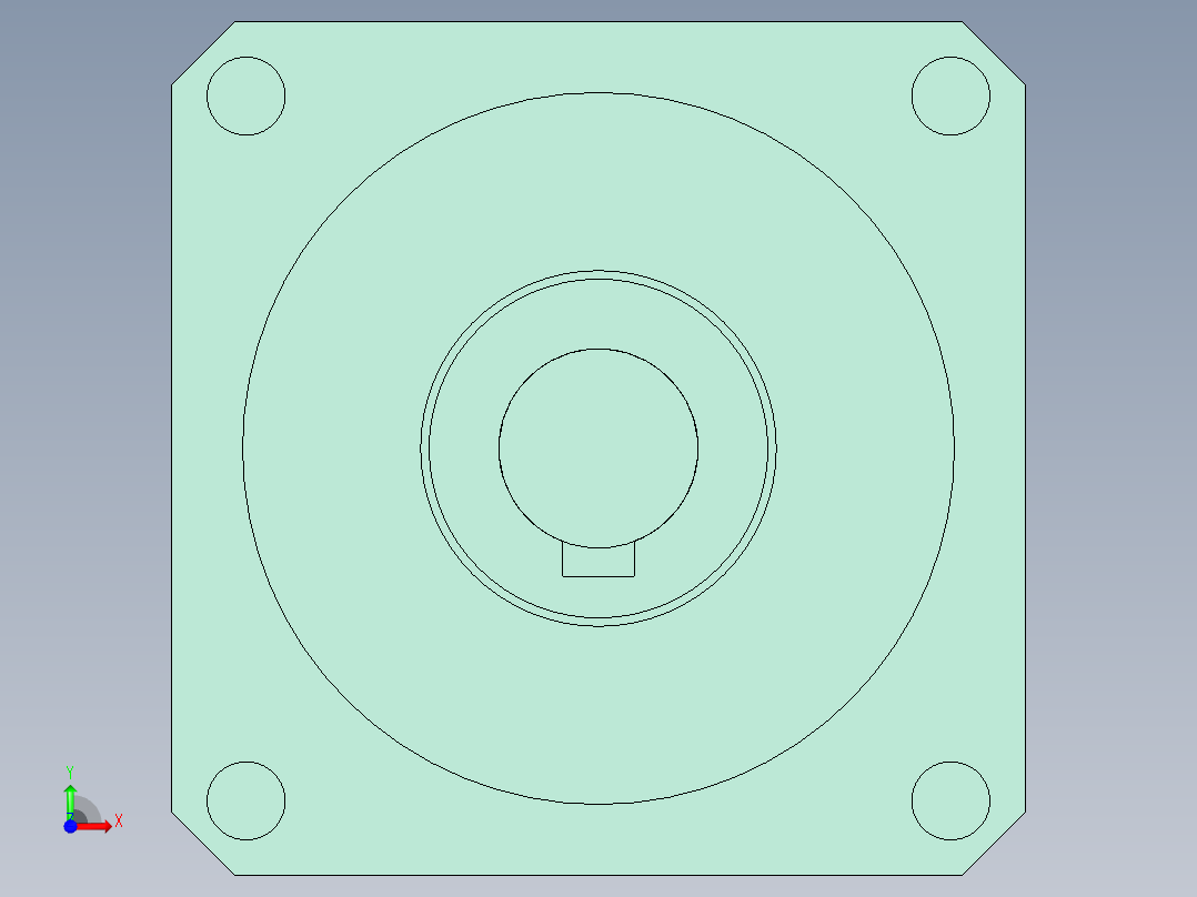PF-OP2电机联接型_PF60L1-P0-S1-OP2-60-5-16-70-5.5-14-50-30-3-50前视图