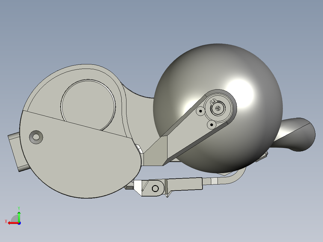 全自动苹果削皮机传动系统后视图
