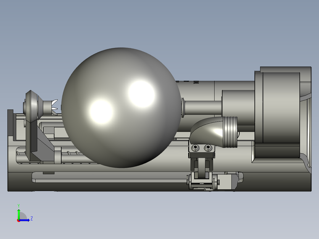 全自动苹果削皮机传动系统左视图