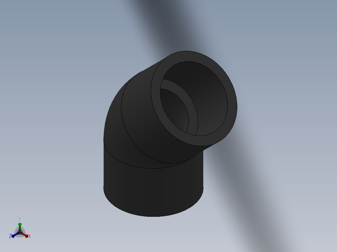 ELBOW_DN20_PN10_U-PVC正等轴测图