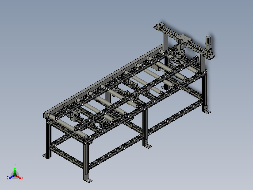 new封头涂胶滚筒台机器人主视图