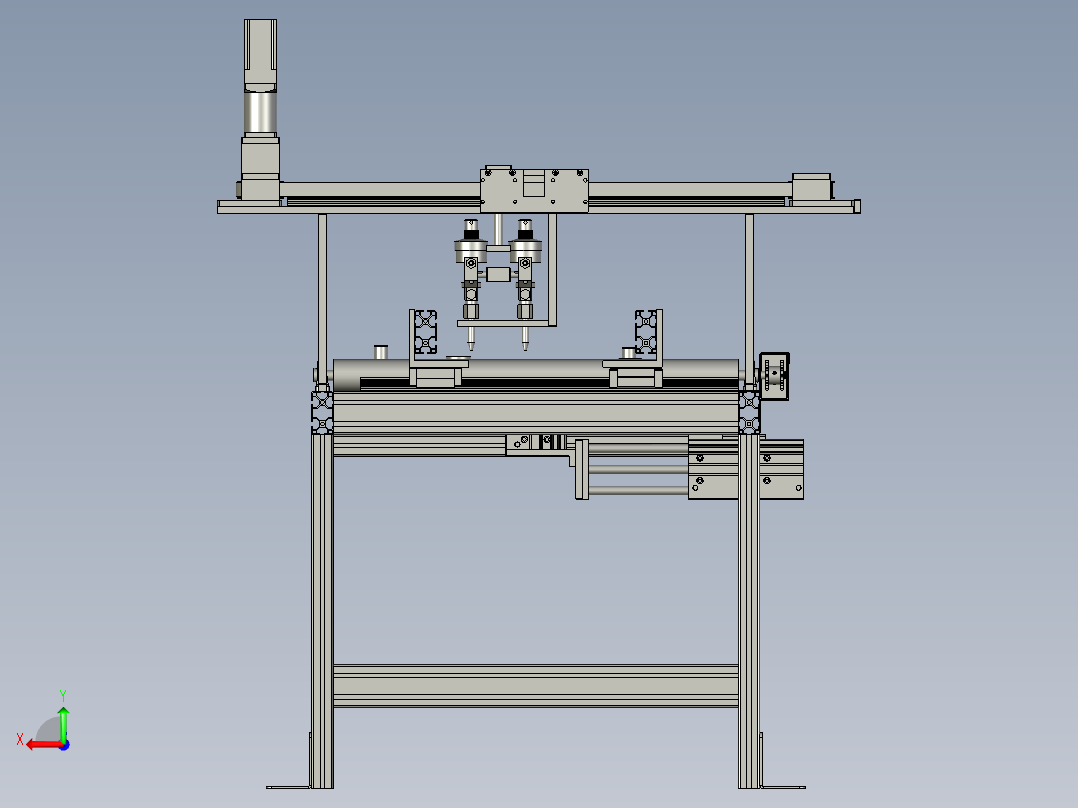 new封头涂胶滚筒台机器人后视图