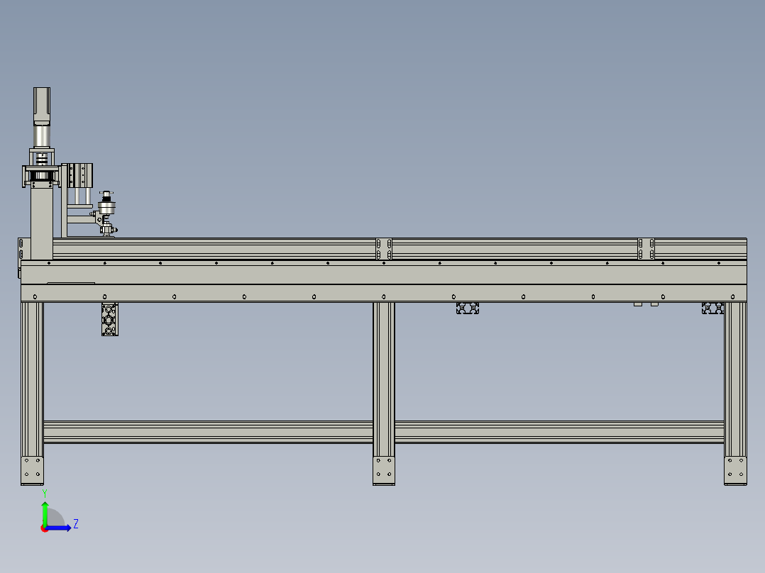 new封头涂胶滚筒台机器人左视图