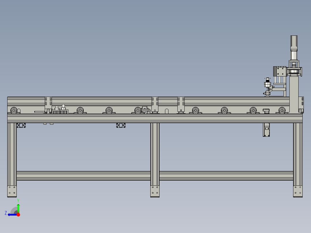 new封头涂胶滚筒台机器人右视图