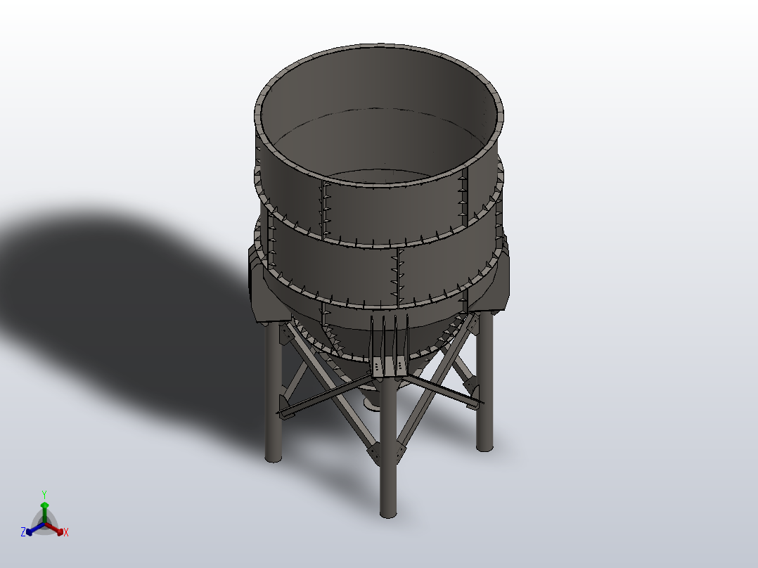 筒仓正等轴测图