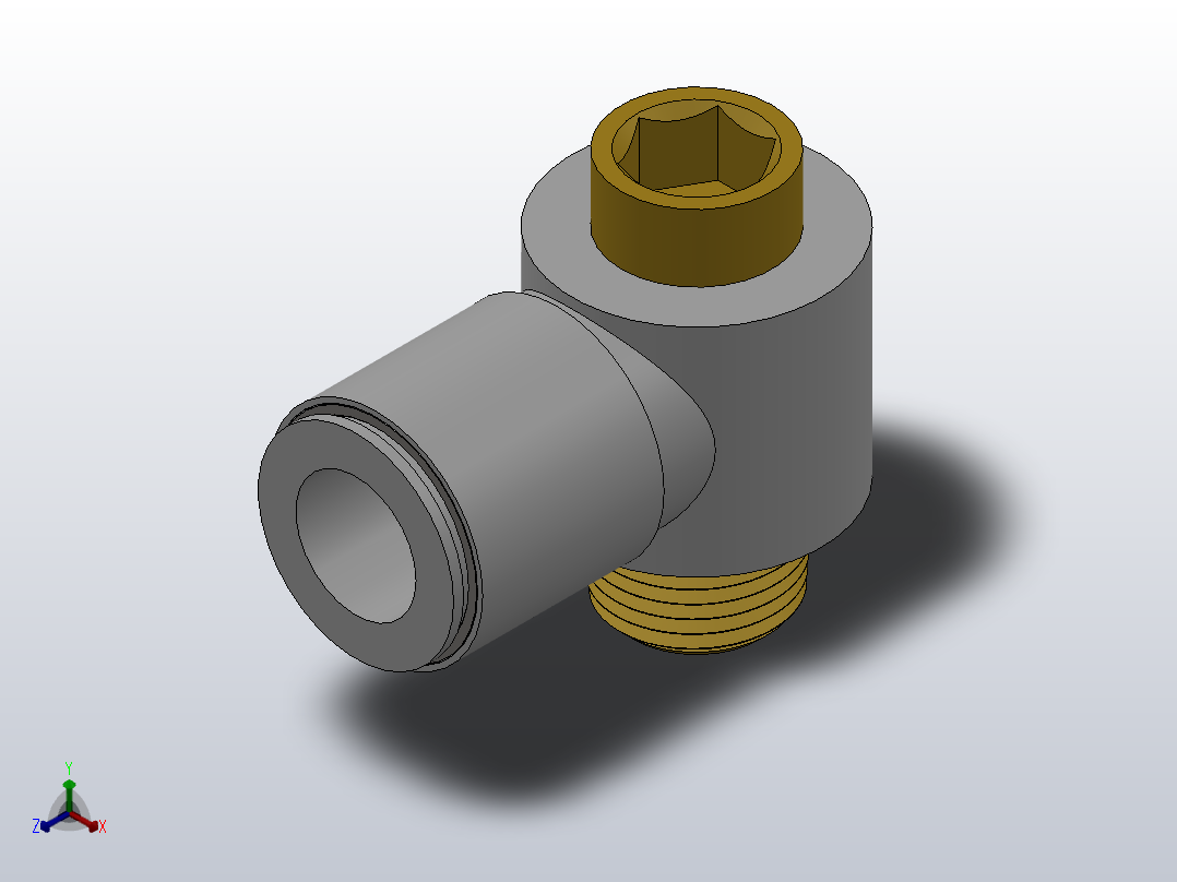 快速接头HKQ2VS单头内六角接头[HKQ2VS12-03S]主视图