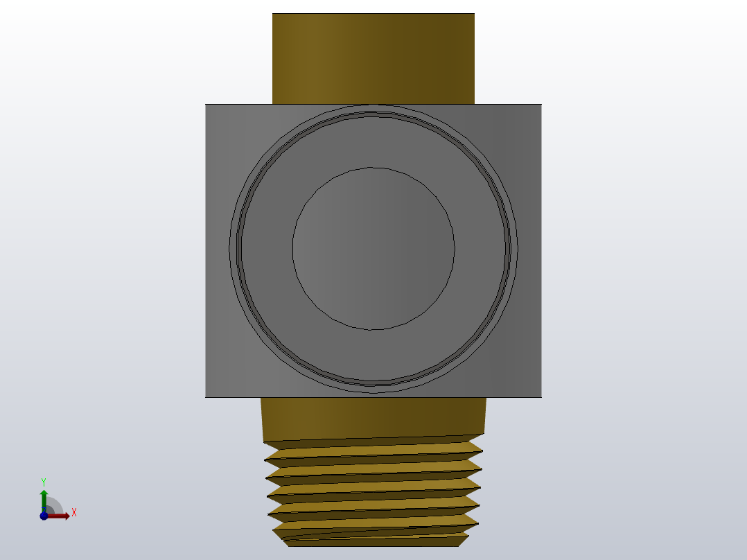快速接头HKQ2VS单头内六角接头[HKQ2VS12-03S]前视图