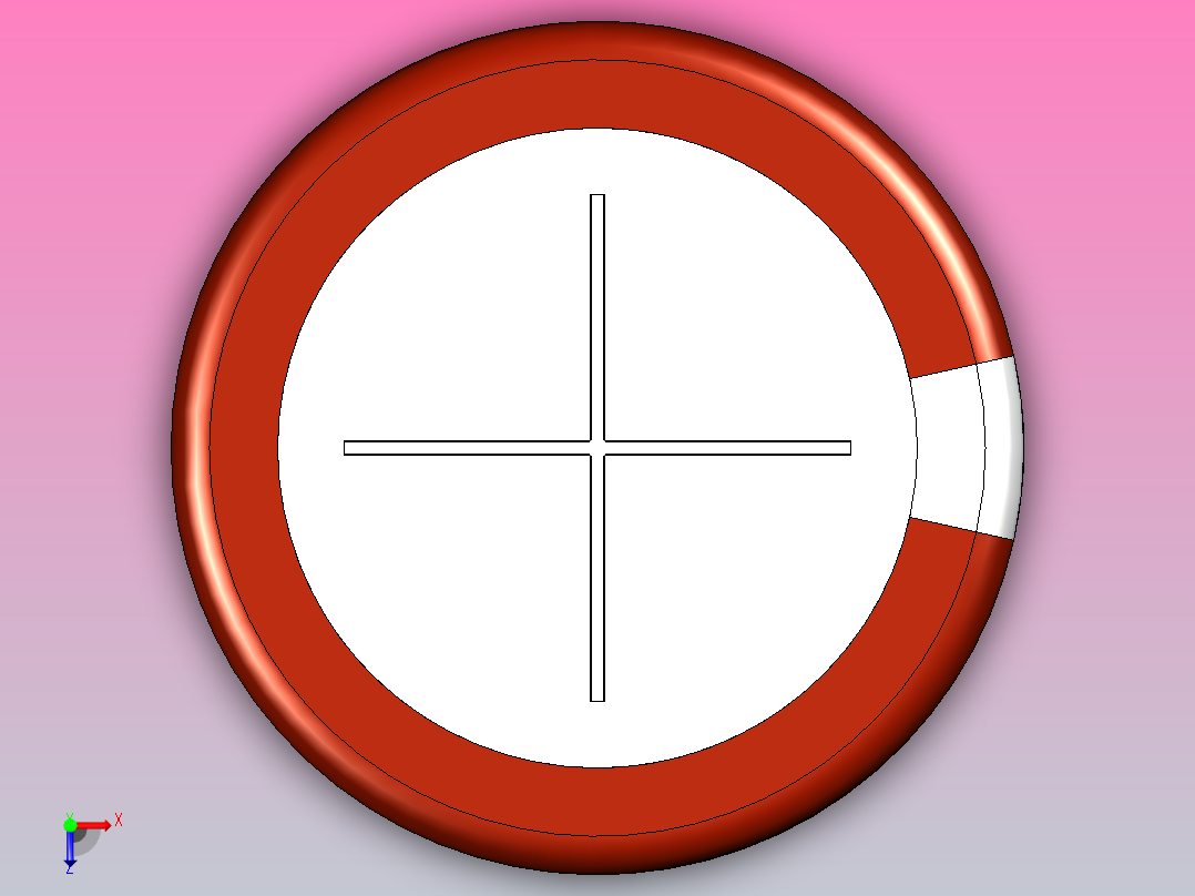 20x30棕白色底片电解电容器俯视图