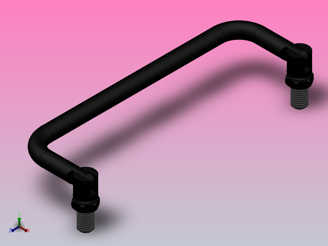 LS515拉手[LS515]正等轴测图