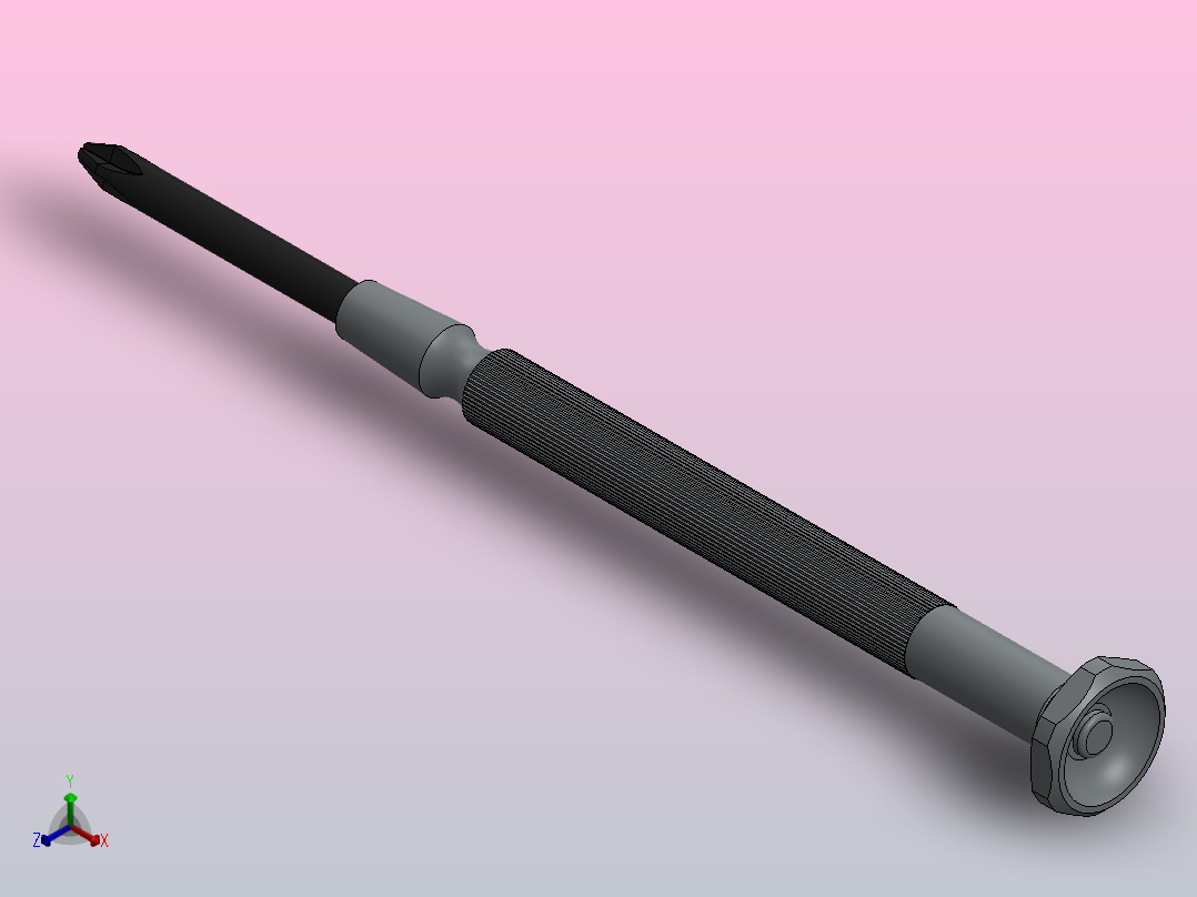 多用途螺丝刀套装正等轴测图