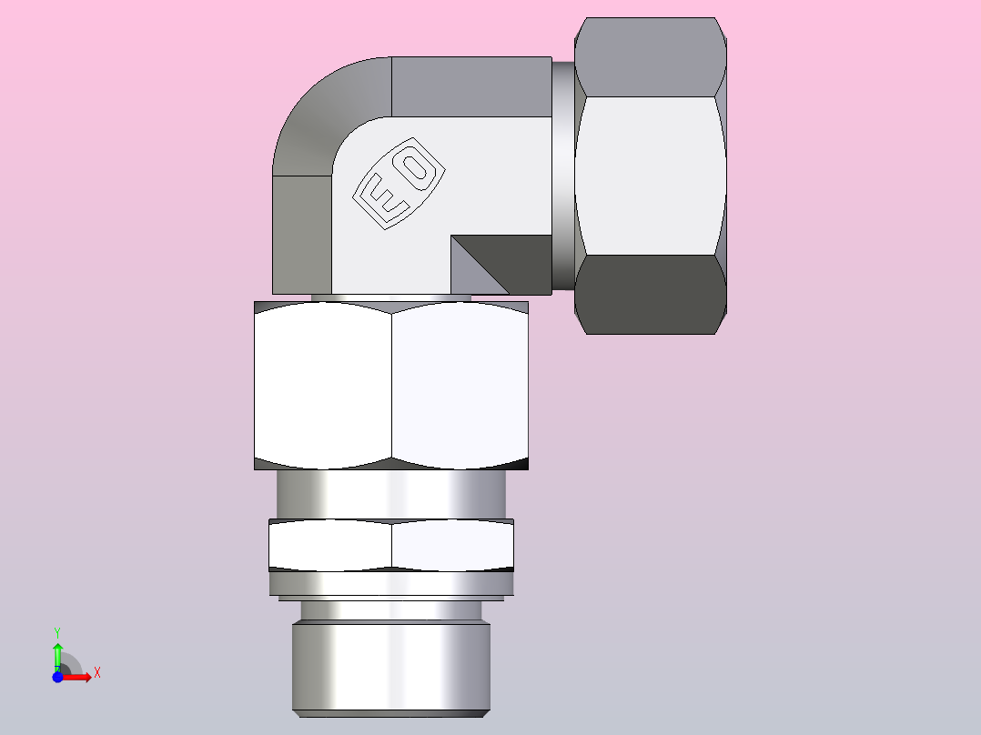 组装式可调旋转弯头EW22LMEDCF前视图