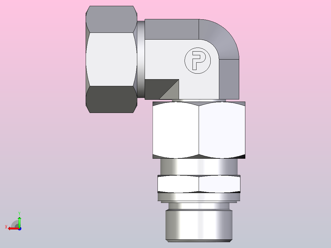 组装式可调旋转弯头EW22LMEDCF后视图