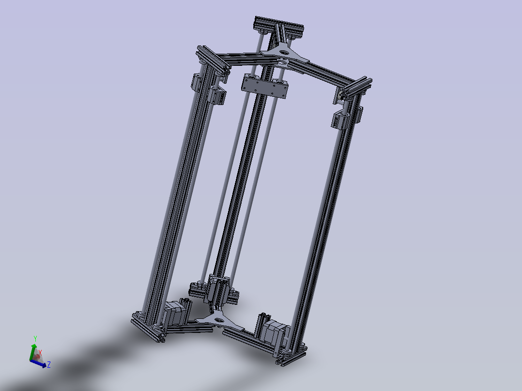 3D Delta打印机框架 sw16主视图