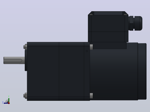 80AC(25W)微型交流（圆轴）组合型电机[80YR25WDV22H-80GM125H]右视缩略图