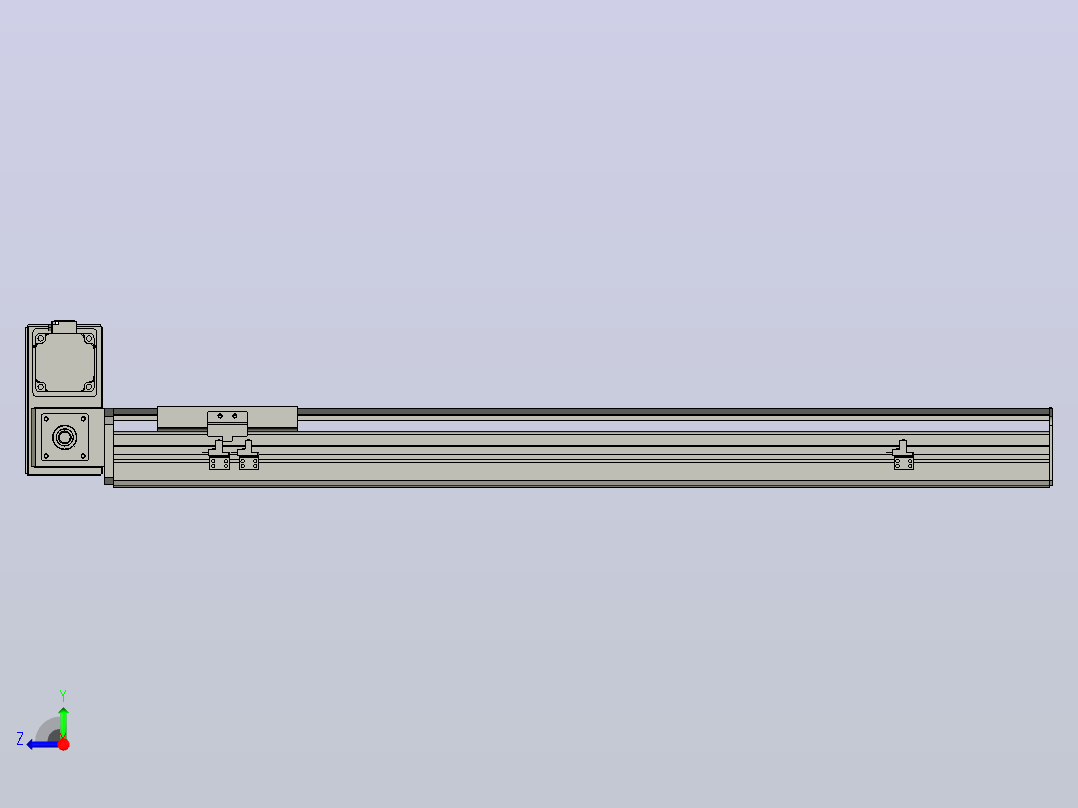 TEB13D-L700-B40-F1-400W半密封丝杆模组滑台右视图