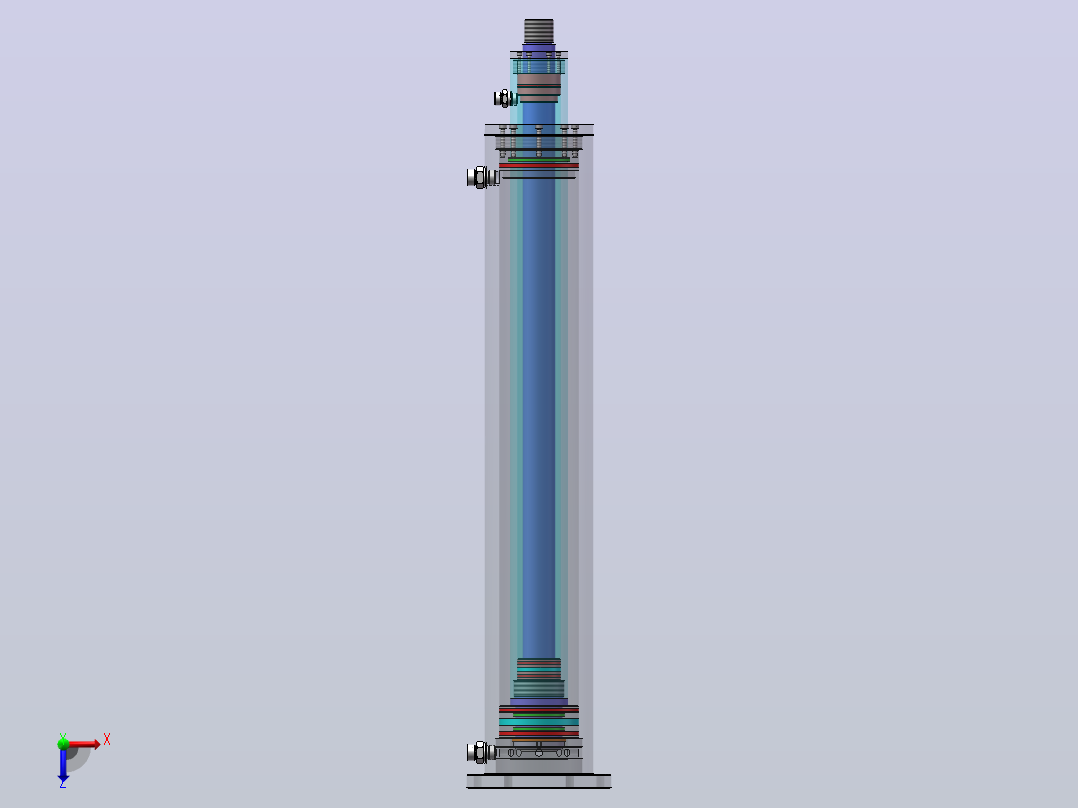 船用多级升降柱设计（SW+CAD+说明书）主视图