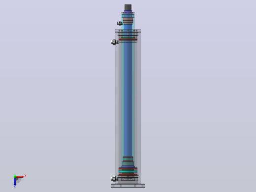 船用多级升降柱设计（SW+CAD+说明书）