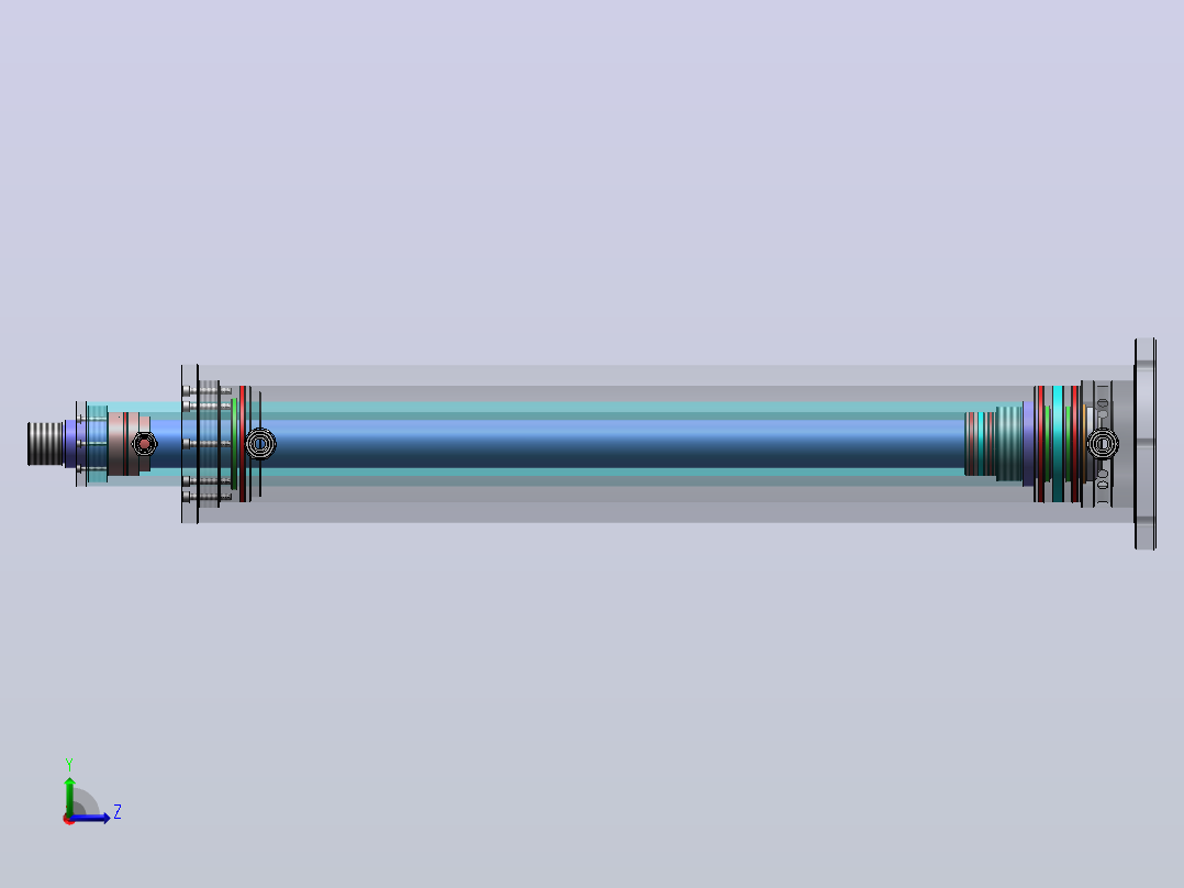 船用多级升降柱设计（SW+CAD+说明书）左视图