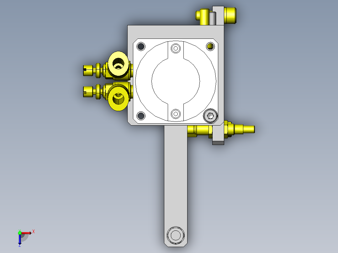 箱的定位俯视图