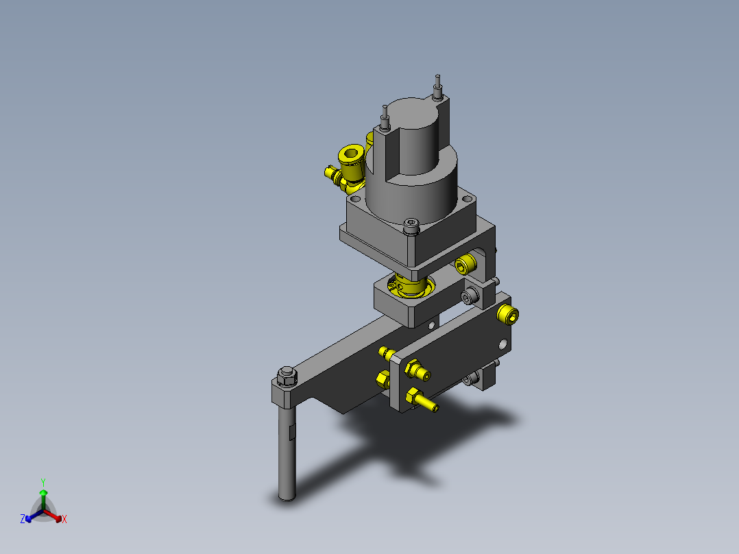 箱的定位正等轴测图