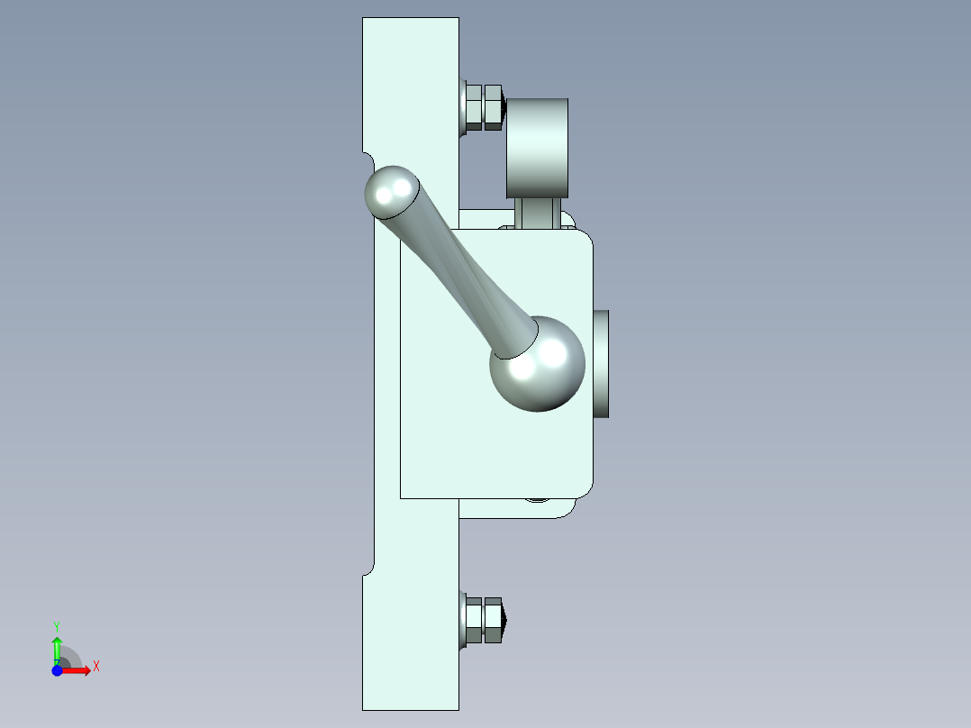 连杆机床夹具设计含三维图说明书-气门摇臂轴支座前视图