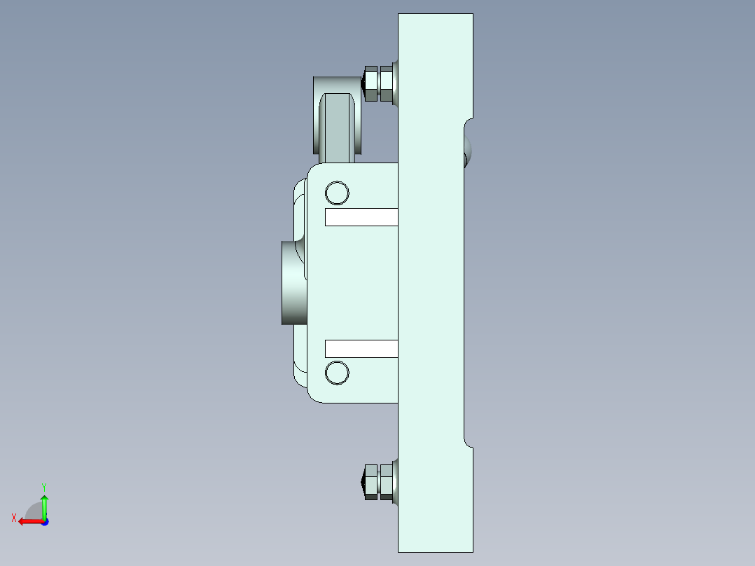 连杆机床夹具设计含三维图说明书-气门摇臂轴支座后视图