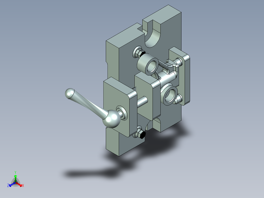 连杆机床夹具设计含三维图说明书-气门摇臂轴支座正等轴测图