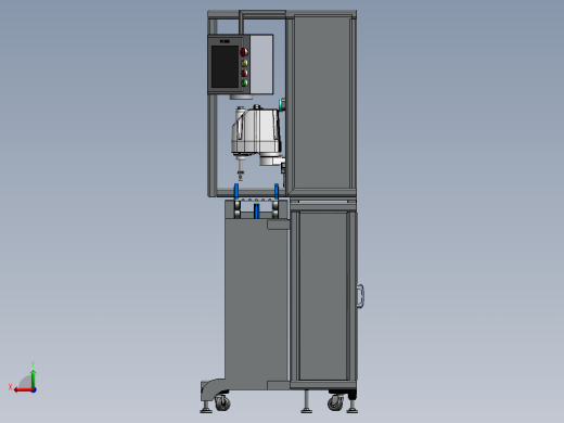 四轴机器人自动贴标机 3D模型（SolidWorks设计，提供x_t文件）后视缩略图