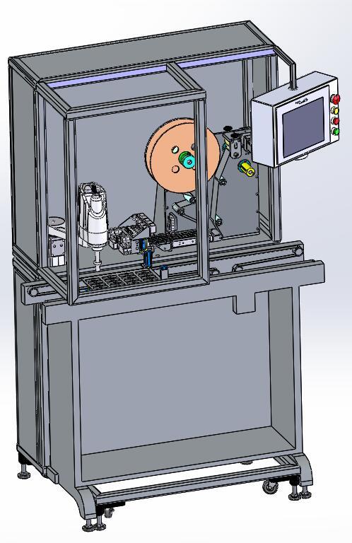 四轴机器人自动贴标机 3D模型（SolidWorks设计，提供x_t文件）