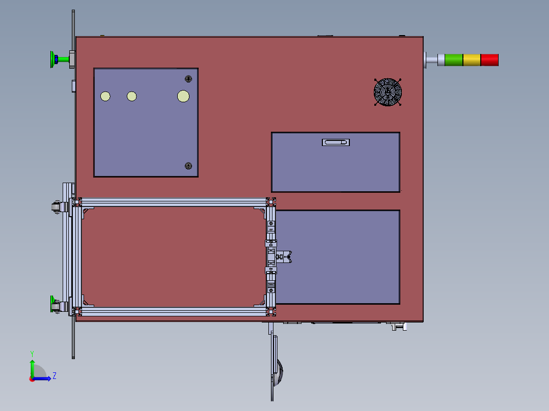 E313 激光切管机左视图