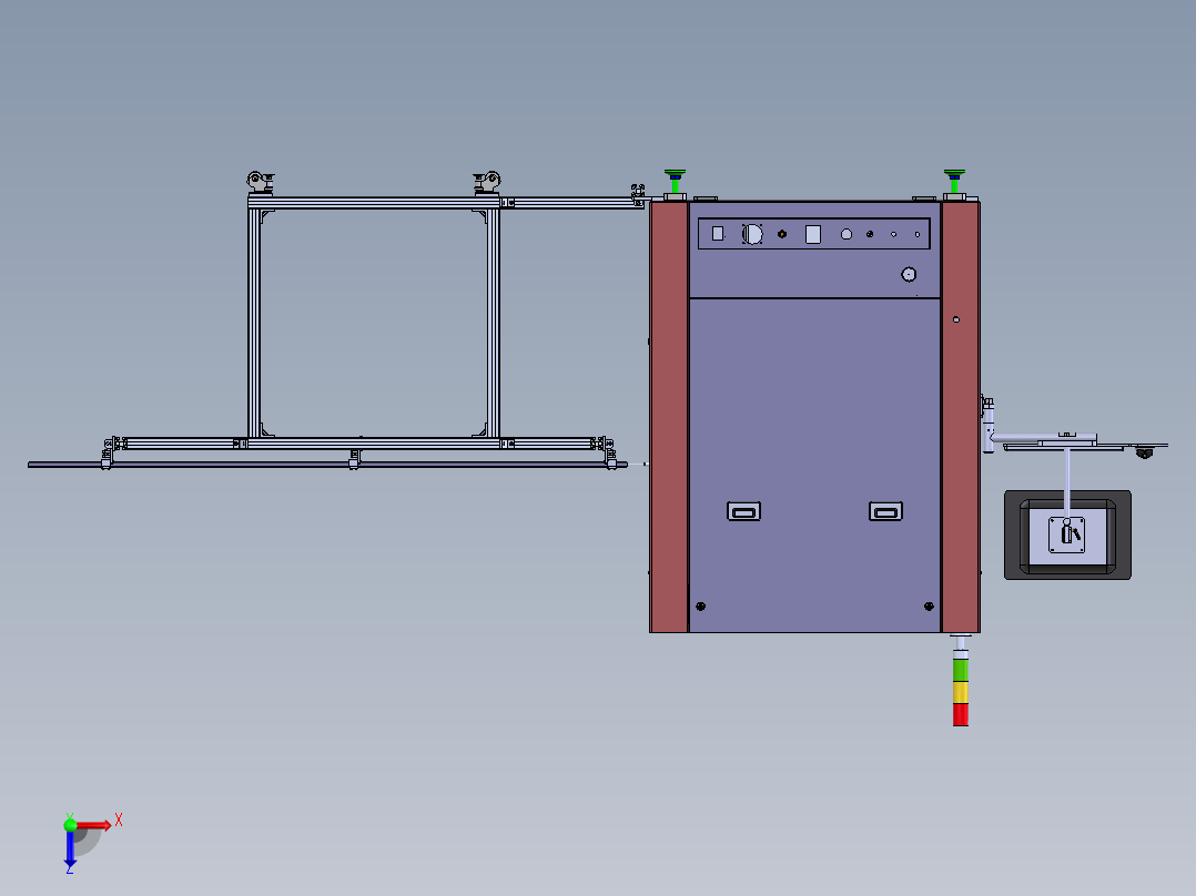 E313 激光切管机俯视图