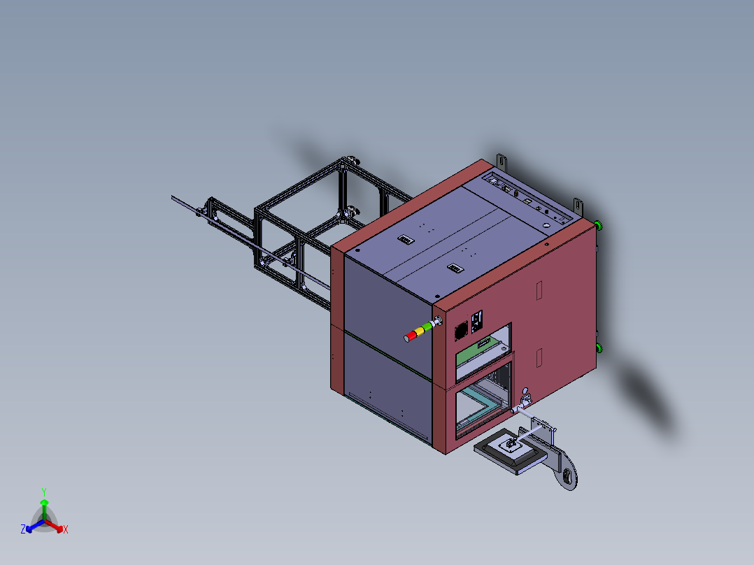 E313 激光切管机正等轴测图
