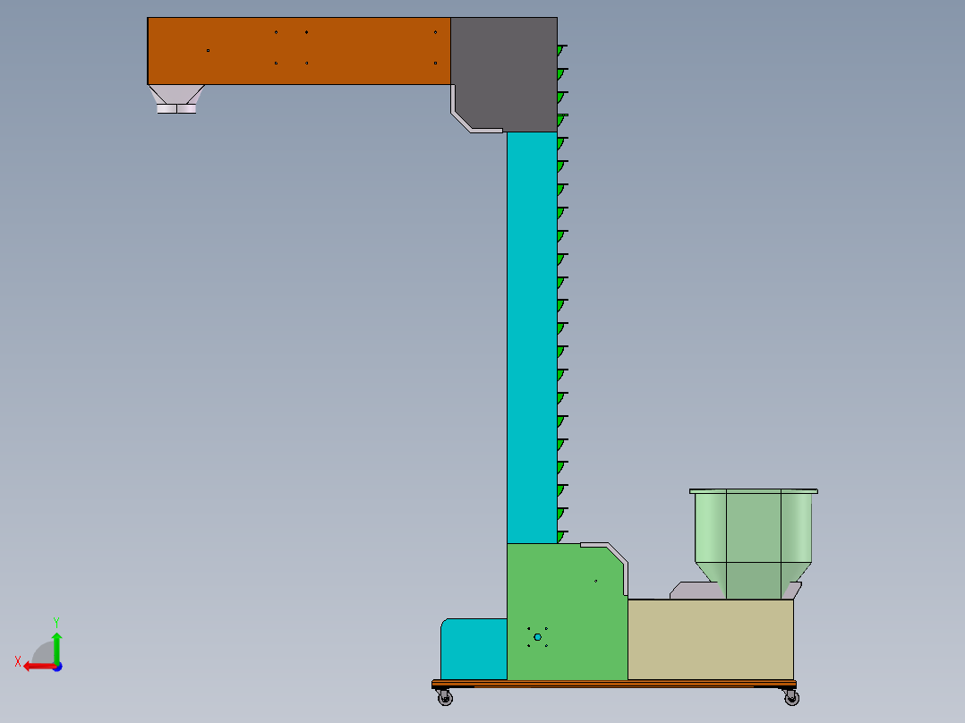 B2-Z形提升机后视图
