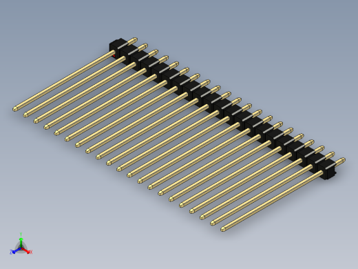 彩色公头100mil（2.54mm）系列-DS1021_black_1x21p_100mil_Type43_rev1.0