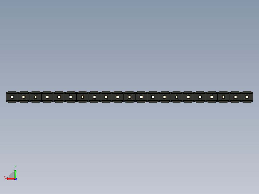 彩色公头100mil（2.54mm）系列-DS1021_black_1x21p_100mil_Type43_rev1.0后视图