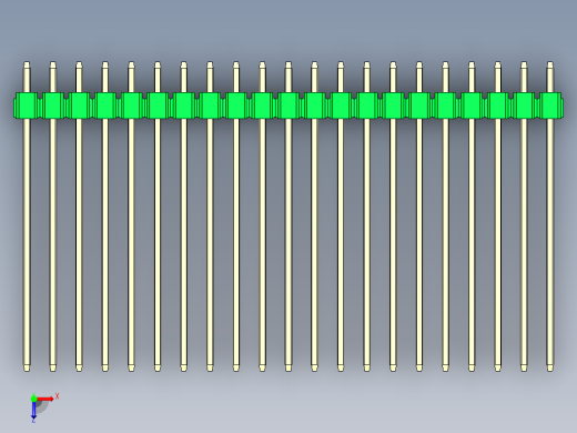 彩色公头100mil（2.54mm）系列-DS1021_green_2x21p_100mil_Type43_rev1.0俯视缩略图