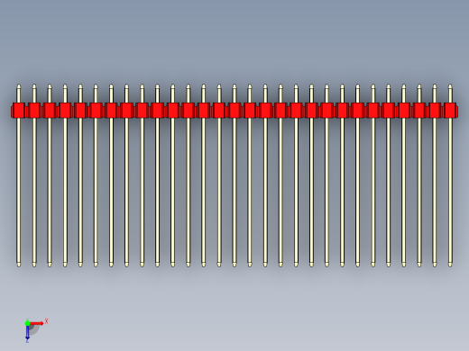 彩色公头100mil（2.54mm）系列-DS1021_red_1x29p_100mil_Type43_rev1.0俯视缩略图
