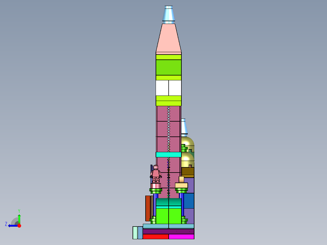 威尼斯天际线城市建筑街景模型右视图