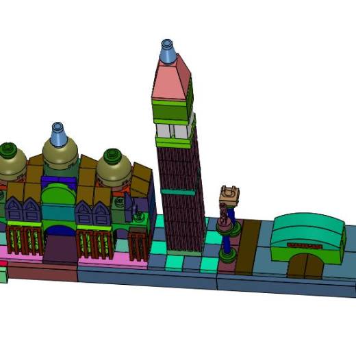 威尼斯天际线城市建筑街景模型缩略图